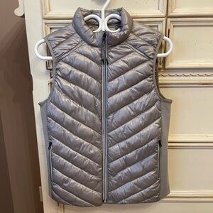 GAP Silver Quilted Vest
